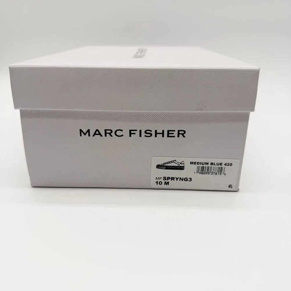 Marc Fisher Spryng Stripe Canvas Lace Up Sneaker Blue White Casual 10 NEW - Picture 16 of 16